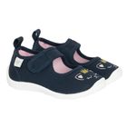 Cool Club, Kapcie dziewczęce, niebieskie. skórzana wkładka, Zdrowa Stopa