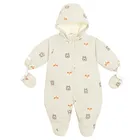 Cool Club, Kombinezon chłopięcy z kapturem, ocieplany, beżowy