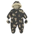 Cool Club, Kombinezon chłopięcy z kapturem, ocieplany, szary