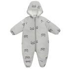 Cool Club, Kombinezon chłopięcy z kapturem, ocieplany, szary