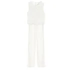 Cool Club, Kombinezon dziewczęcy bez rękawów, biały