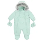 Cool Club, Kombinezon dziewczęcy z kapturem, ocieplany, miętowy