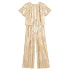 Cool Club, Kombinezon dziewczęcy z krótkim rękawem, złoty