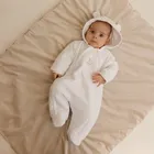 Cool Club, Kombinezon przejściowy niemowlęcy z kapturem, muślinowy, biały