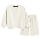 Cool Club, Komplet chłopięcy, Bluza ocieplana, Szorty, beżowy
