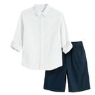 Cool Club, Komplet chłopięcy, Koszula z długim rękawem, z lnem, Szorty, mix