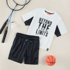 Cool Club, Komplet chłopięcy, T-shirt, Szorty, biało-granatowy