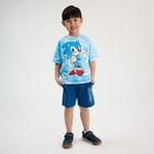 Cool Club, Komplet chłopięcy, T-shirt, Szorty, niebieski, Sonic the Hedgehog