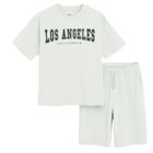 Cool Club, Komplet chłopięcy, T-shirt, Szorty, szary