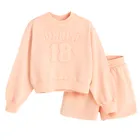 Cool Club, Komplet dziewczęcy, Bluza, Szorty, brzoskwiniowy