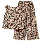 Cool Club, Komplet dziewczęcy, Bluzka bez rękawów, Spodnie materiałowe, wide, pomarańczowy