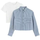 Cool Club, Komplet dziewczęcy, Koszula z długim rękawem, T-shirt, mix