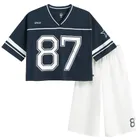 Cool Club, Komplet dziewczęcy, T-shirt, crop top, Szorty, mix