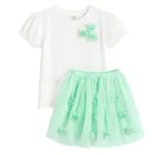 Cool Club, Komplet dziewczęcy, T-shirt, Spódnica, mix