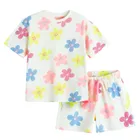 Cool Club, Komplet dziewczęcy, T-shirt, Szorty, biały