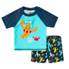 Cool Club, Komplet kąpielowy chłopięcy, T-shirt, Szorty, UV 50, niebiesko-granatowy