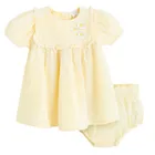 Cool Club, Komplet muślinowy dziewczęcy, Sukienka z krótkim rękawem, Szorty bloomersy, mix