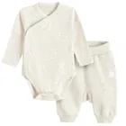 Cool Club, Komplet niemowlęcy, Body z długim rękawem, Półśpiochy, beżowy