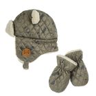 Cool Club, Komplet zimowy chłopięcy, Czapka, Rękawiczki, khaki