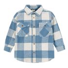Cool Club, Koszula chłopięca z długim rękawem, oversize, flanelowa, niebiesko-biała, krata