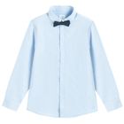 Cool Club, Koszula chłopięca z długim rękawem, slim fit, Mucha, niebieska