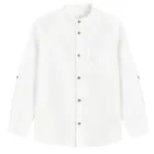 Cool Club, Koszula chłopięca z długim rękawem, z lnem, regular, biała