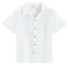 Cool Club, Koszula chłopięca z krótkim rękawem, regular, muślinowa, biała