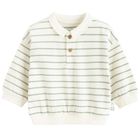 Cool Club, Koszulka polo chłopięca z długim rękawem, ecru