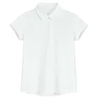 Cool Club, Koszulka polo dziewczęca z krótkim rękawem, biała