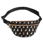 Cool Club, Kotki, saszetka na biodro, nerka, czarno-złota