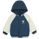 Cool Club, Kurtka bejsbolówka chłopięca z kapturem, rozpinana, niebieska