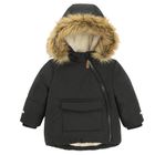 Cool Club, Kurtka chłopięca z kapturem, ocieplana, czarna