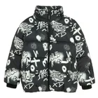 Cool Club, Kurtka chłopięca z kapturem, ocieplana, czarno-biała