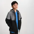 Cool Club, Kurtka chłopięca z kapturem, odblaskowa, szara