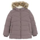 Cool Club, Kurtka dziewczęca z kapturem, ocieplana, ciemnofioletowa