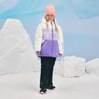 Cool Club, Kurtka narciarska dziewczęca z kapturem, ocieplana, biało-fioletowa