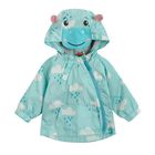 Cool Club, Kurtka wiosenna niemowlęca z kapturem, turkusowa, chmurki, Fisher-Price