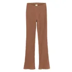 Cool Club, Legginsy dziewczęce, flare, prążkowane, brązowe