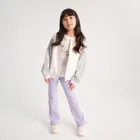 Cool Club, Legginsy dziewczęce, flare, prążkowane, fioletowe