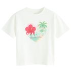 Cool Club, Luźny t-shirt dziewczęcy, biały