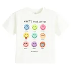 Cool Club, Luźny t-shirt dziewczęcy, biały, SmileyWorld