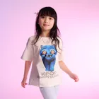 Cool Club, Luźny t-shirt dziewczęcy, ecru, K-Pop Demon Hunters