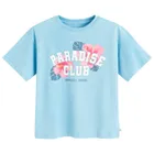 Cool Club, Luźny t-shirt dziewczęcy, niebieski