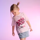 Cool Club, Luźny t-shirt dziewczęcy, różowy, K-Pop Demon Hunters