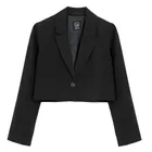 Cool Club, Marynarka dziewczęca, crop top, czarna