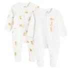 Cool Club, Pajac chłopięcy, biały, Król Lew, zestaw, 2 szt.