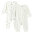 Cool Club, Pajac chłopięcy, biały, zestaw, 2 szt.