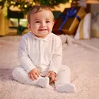 Cool Club, Pajac dziewczęcy, welurowy, biały