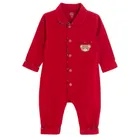 Cool Club, Pajac niemowlęcy, flanelowy, czerwony