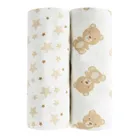 Cool Club, Pieluchy tetrowe niemowlęce, 70-80 cm, ecru, zestaw, 2 szt.